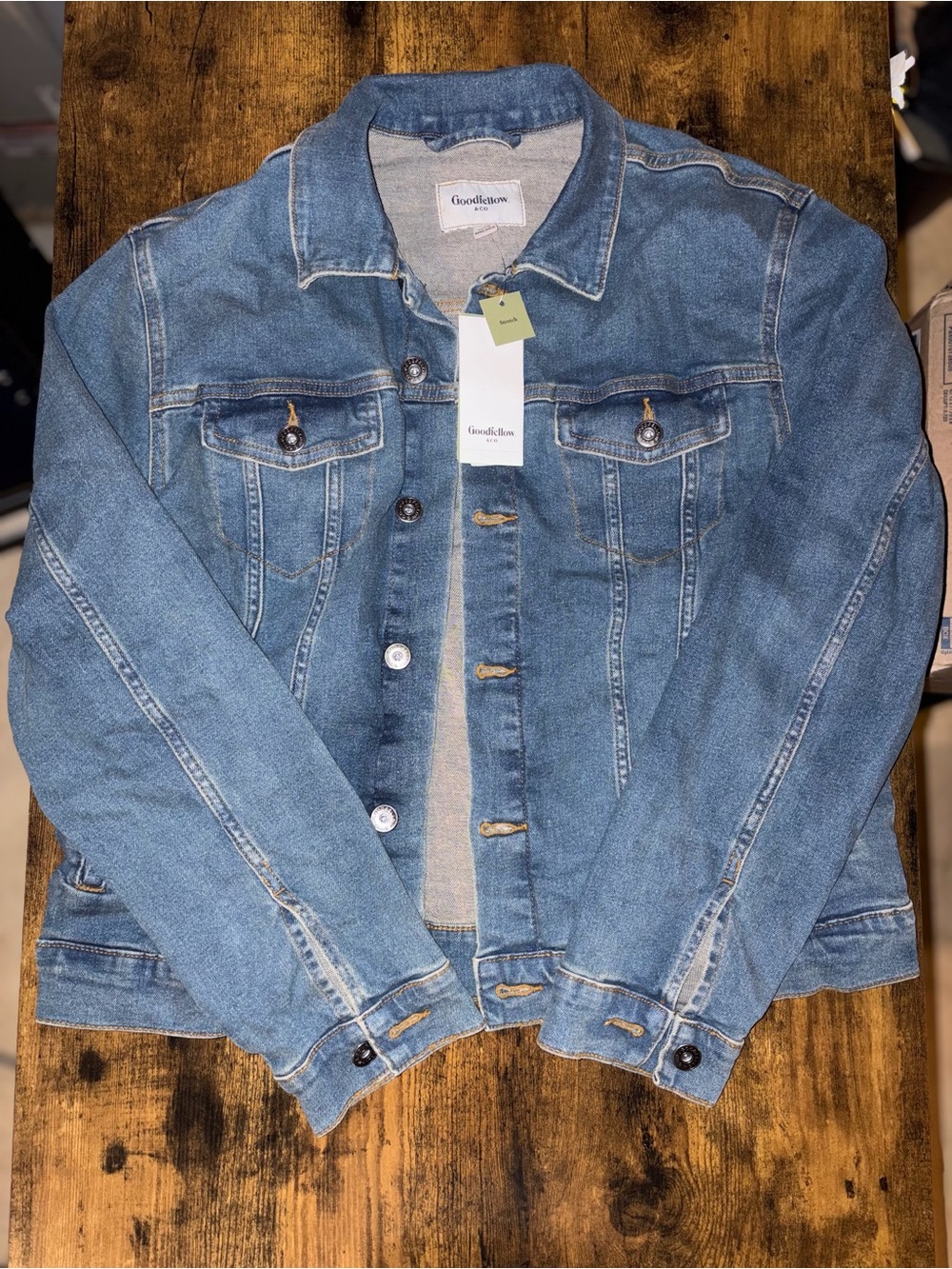 Goodfellow & Co Light Blue Denim Jacket with Button Front